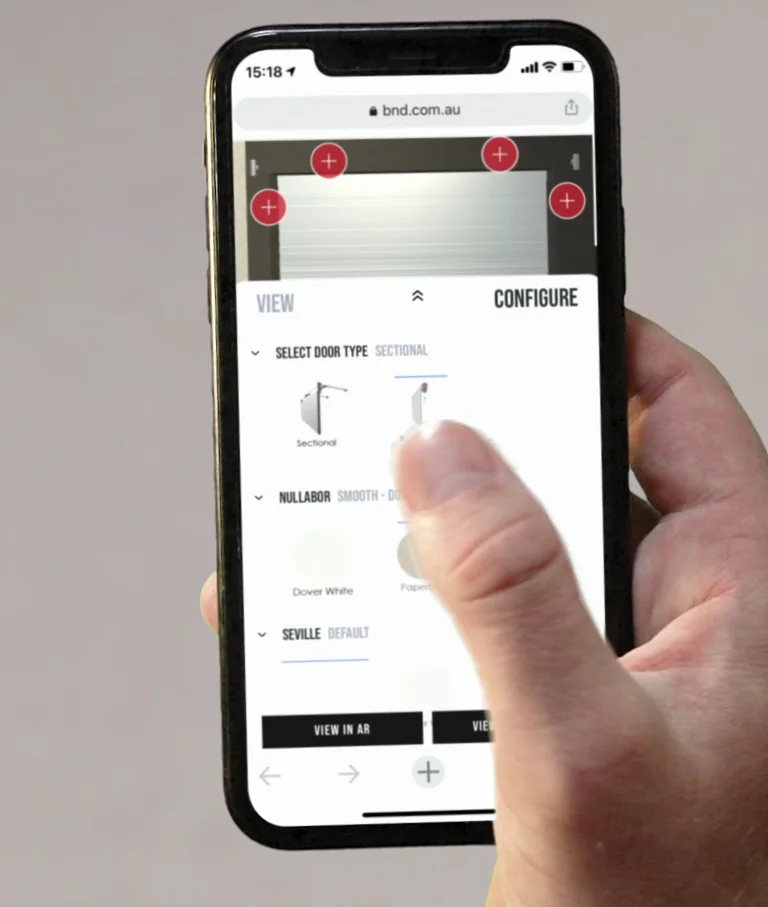 Configuring a garage door on a phone with the B&D door visualiser