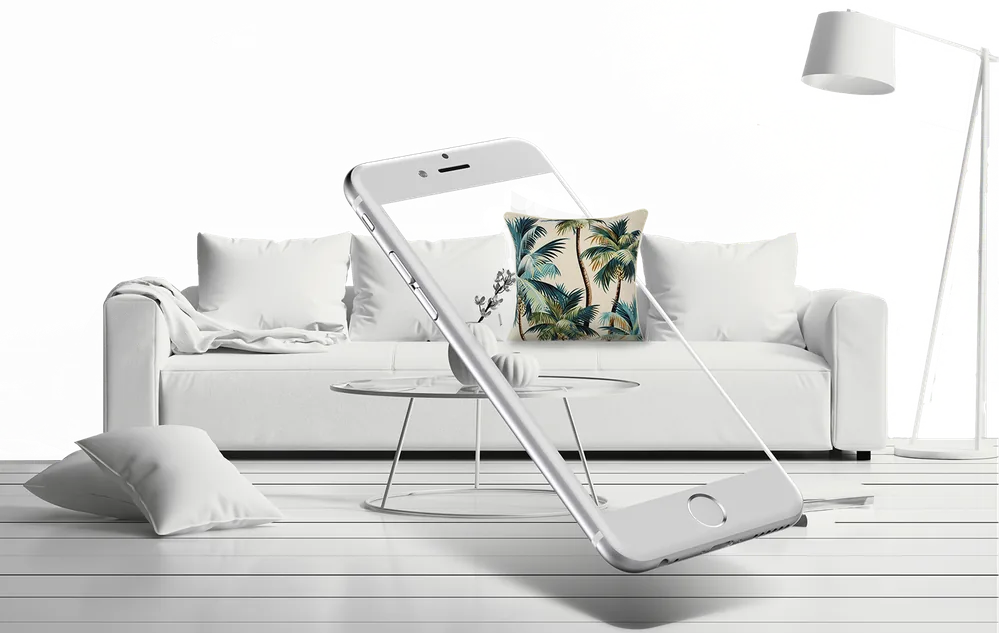 A cushion inspected in AR